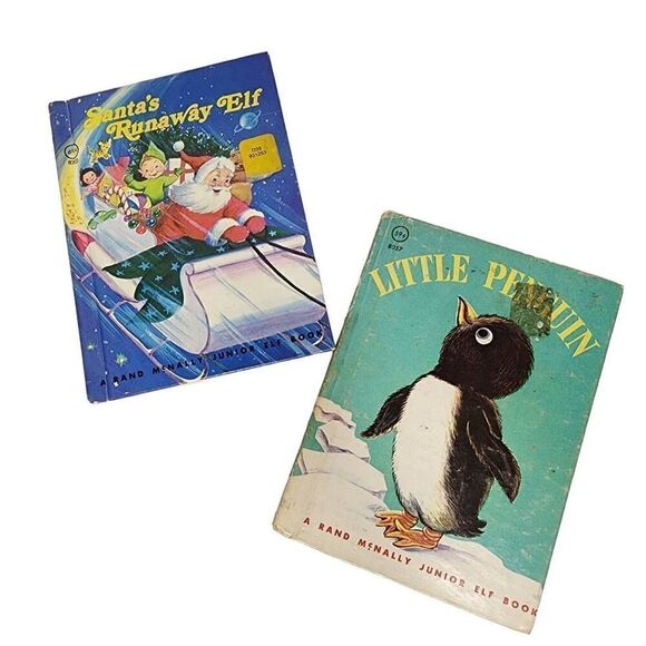 Vintage Children's Books, Rand McNally Junior Elf Story Books, 2Ct - Picture 1 of 8
